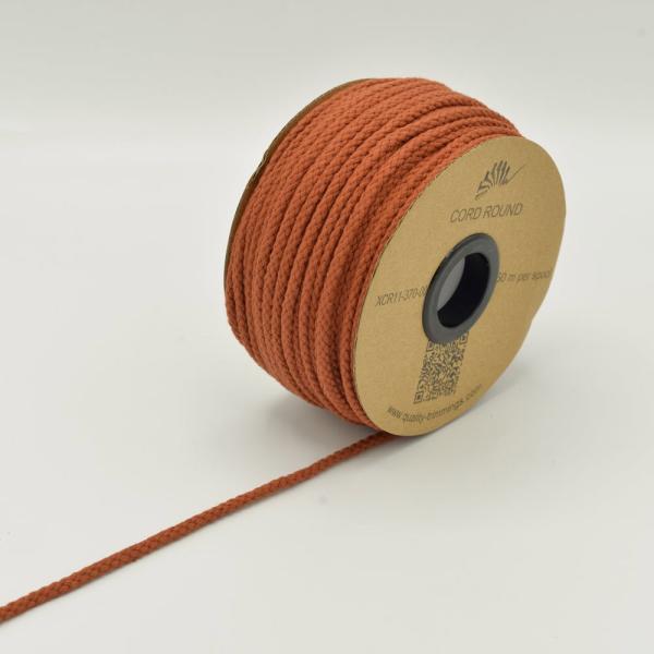 Kordel rund 6 mm Uni in Terrakotta